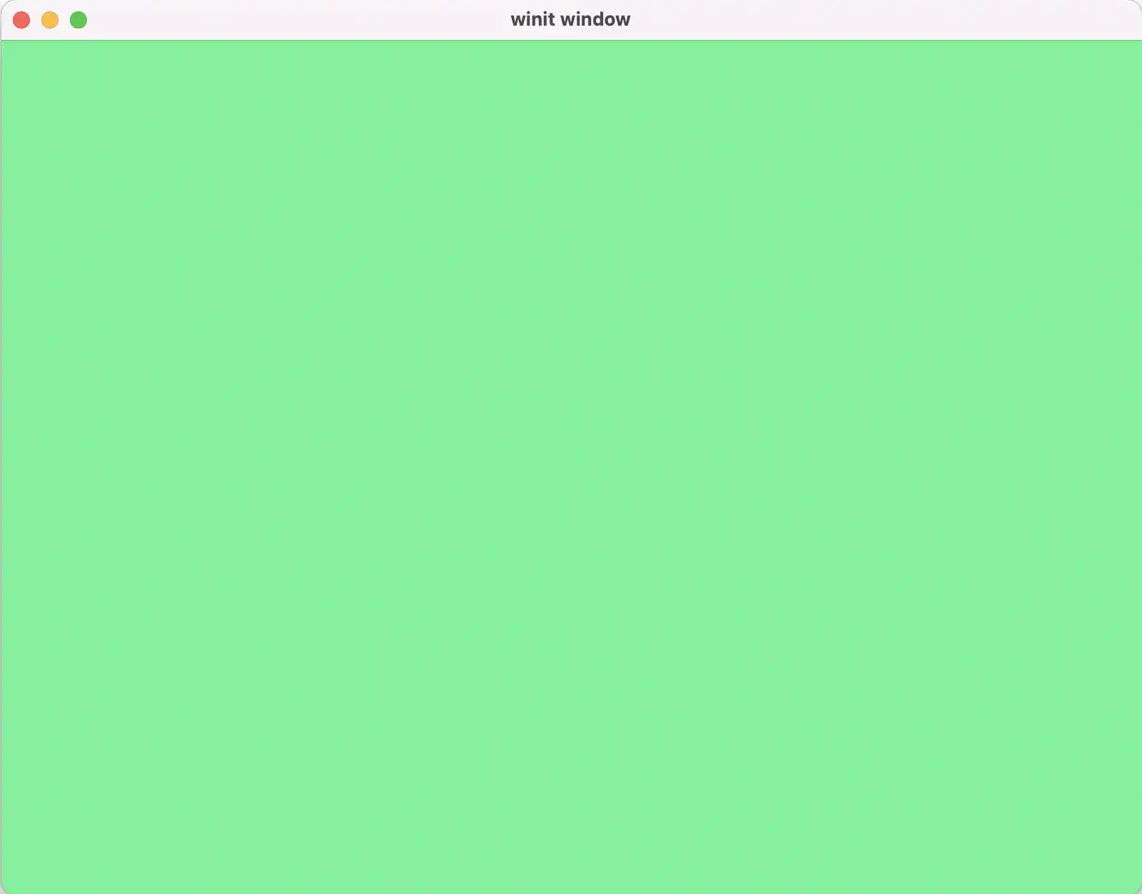 Mac window with a green viewport